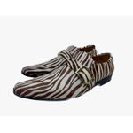 Sapato Masculino Italiano Em Pelo Marrom Zebra Ref: D716