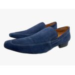 Mocassim Masculino Italiano Em Couro Azul Camurça Ref: D722