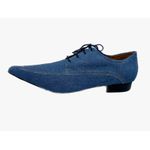 Sapato Masculino Italiano Em Brim Jeans Ref: D736