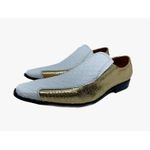 Mocassim Masculino Italiano Em Couro Dourado Quadriculado Ref: D752