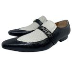 Sapato Masculino Italiano Em Couro Preto Social Croco Ref: D617