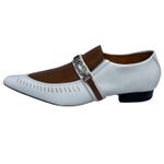 Sapato Masculino Italiano Em Couro Marrom Social Croco Ref: D632