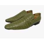 Mocassim Masculino Italiano Em Couro Social Verde Croco Verniz Ref: D676