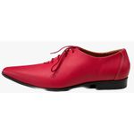 Sapato Masculino Italiano Em Couro Executivo Vermelho Verniz Ref: D677