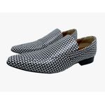 Mocassim Masculino Italiano Social Executivo em Couro Xadrez Triangular Ref: D767