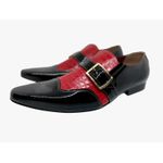 Sapato Masculino Italiano Social Vermelho Croco Ref: D770 Outlet