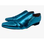 Mocassim Masculino Italiano Em Couro Social Azul Ref: D787