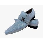 Sapato Masculino Italiano Em Couro Social Branco Glitter Ref: D793