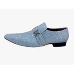 Sapato Masculino Italiano Em Couro Social Branco Glitter Ref: D793