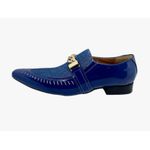 Sapato Masculino Italiano Em Couro Social Azul Ref: D806