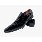 Mocassim Masculino Italiano Em Couro Social Croco Preto Ref: D817