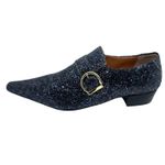 Sapato Masculino Italiano Em Couro Social Preto Glitter Ref: D819