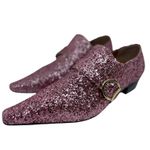 Sapato Masculino Italiano Em Couro Social Rosa Glitter Ref: D820 Copia