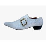 Sapato Masculino Italiano Em Couro Social Branco Glitter Ref: D824