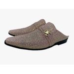 Babuche Masculino Em Couro Social Rosa Glitter Ref: BB1097