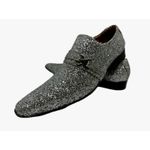 Sapato Masculino Italiano Em Couro Prateado Glitter Ref: D881