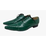 Sapato Masculino Italiano Em Couro Verde Bico Fino Ref: D903