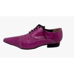 Sapato Masculino Italiano Em Couro Rosa Réptil Ref: D923