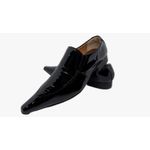 Sapato Masculino Italiano Em Couro Preto Mocassim Ref: D932