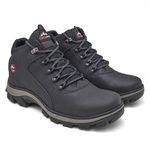 Bota Masculina Em Couro Nobuck Grafitti Preto Urban Style Ref: WL140PE