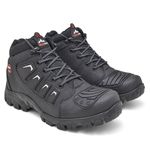 Bota Masculina Em Couro Nobuck Grafitti Preto Urban Style Ref: WL77PE