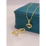 Conjunto Infantil De Corações Banhados à Ouro
