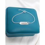 Pulseira Infantil De Chapinha Personalizável Em Prata 925