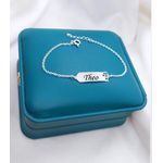 Pulseira Infantil Personalizável De Chapinha Em Prata 925