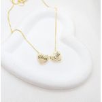 Colar Com Até 4 Corações Personalizados Banhado a Ouro