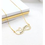 Colar Infinito Personalizado Com 1 Ou 2 Nomes Banhado a Ouro