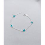 Pulseira Zircônia 5MM Verde Claro Em Prata 925