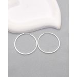Brinco Argola Fio Quadrado 30mm Em Prata 925