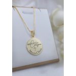 Colar Frase Seja Forte e Corajosa Personalizada Banhada a Ouro
