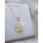 Colar Com Frase Personalizada De Amizade Banhado à Ouro