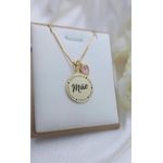 Colar Redondo Mãe Personalizado Banhado a Ouro