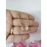 Colar Choker Banhado a Ouro Com Pedra