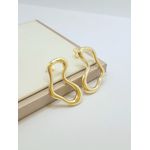 Brinco De Forma Orgânica Banhado à Ouro