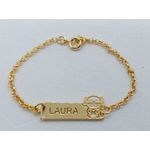 Pulseira Personalizada Infantil Banhada Menina