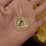 Colar Personalizado Com Até 3 Nomes Redondo Banhado a Ouro