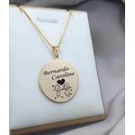 Colar Redondo Personalizado Casal Banhado a Ouro