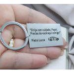 Chaveiro Em Aço Inoxidável Com Frase Ou Foto
