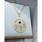 Colar Coração Personalizado Com Até 3 Nomes Banhado a Ouro Amores Da Vovó
