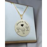 Colar Coração Personalizado Com Até 3 Nomes Banhado a Ouro Amores da Vovó