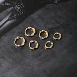 Trio De Argolas Torcida Banhada a Ouro