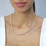 Corrente Riviera Redonda 4mm Banhada a Ouro