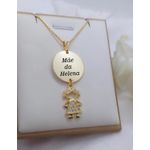 Colar Personalizado Banhado a Ouro Com Pingente De Menino (a).