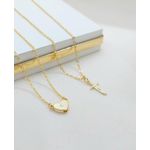 Conjunto Colares Coração e Espada Banhados à Ouro 