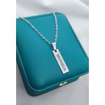 Corrente Masculina Com Plaquinha Personalizada Em Aço Inoxidável