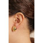 Brinco Oval Banhado a Ouro 