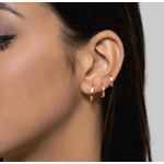 Trio Argola Lisa Banhado a Ouro 